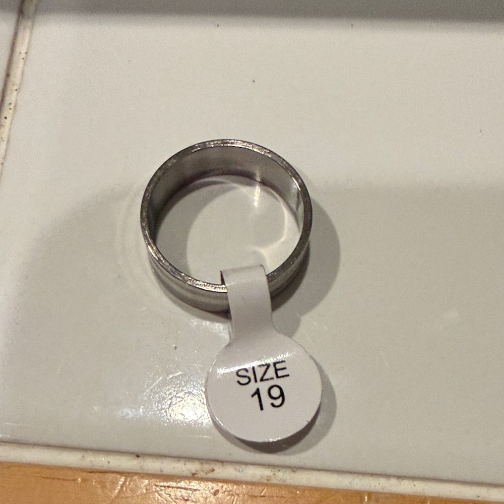 Silver Stainless Steel Band Ring